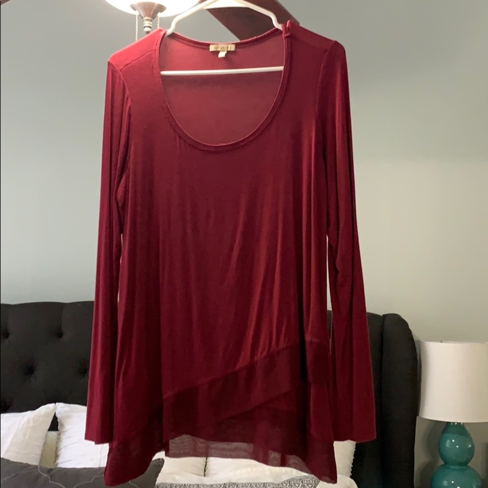 Bordeaux Long Sleeve Shirt from Anthropologie